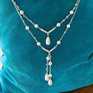 Swarovski Pearl+Crystal✨Romantic Drop Necklace